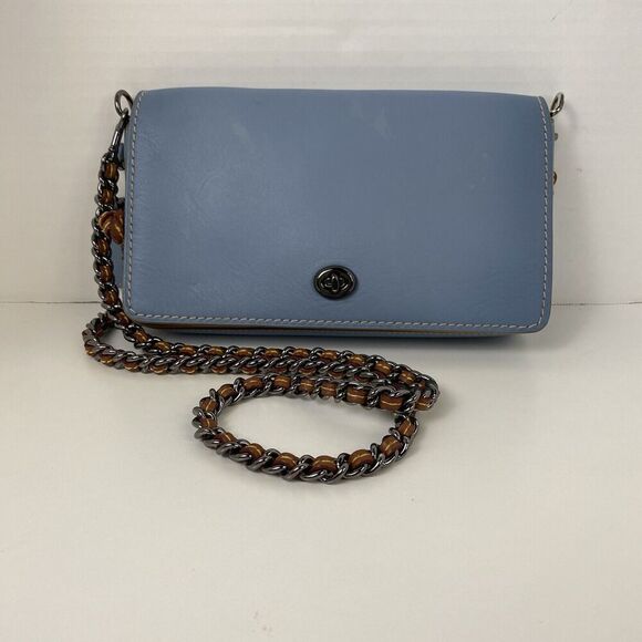 Coach Handbags - Coach Dinky 1941 Denim Blue Crossbody Bag Glovetanned Leather DK-20215